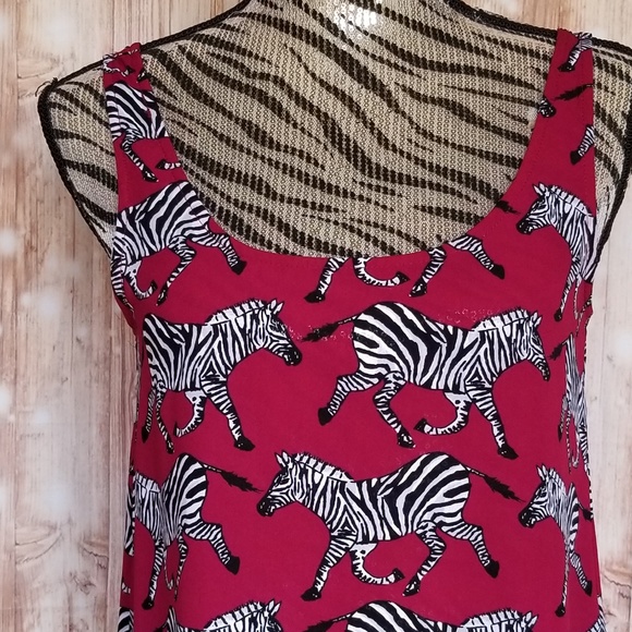 Zebra high-low tank top size small - Picture 2 of 6